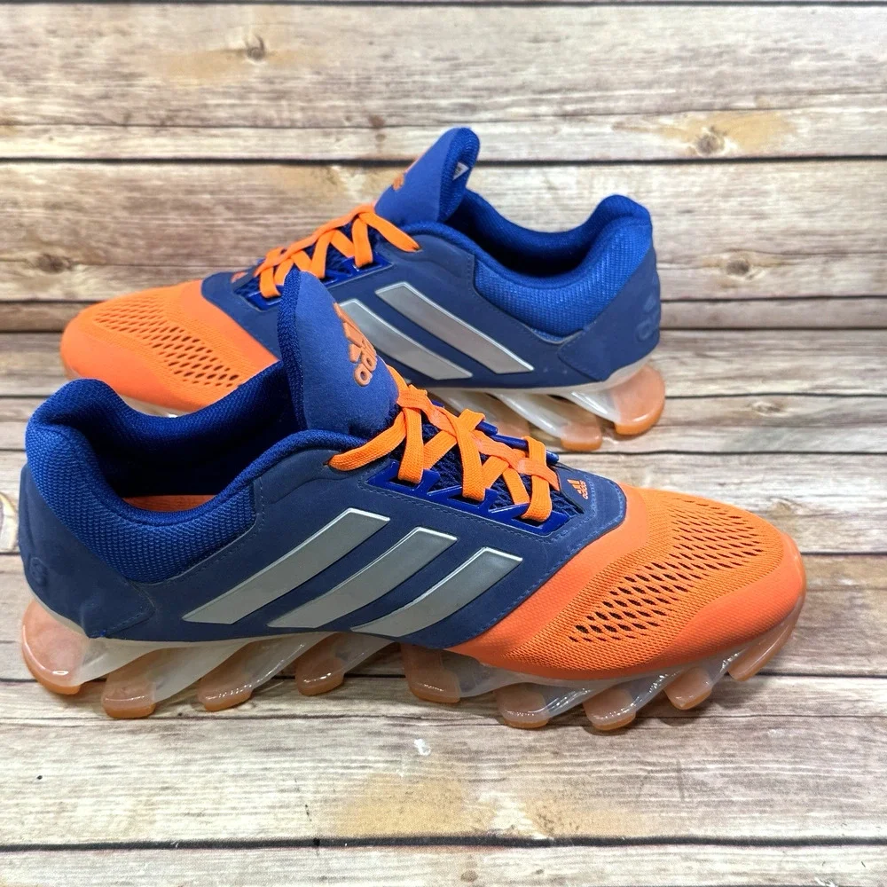 Adidas Mens Springblade Drive 2.0 Orange and Blue Running Sneakers Size 8